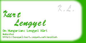 kurt lengyel business card